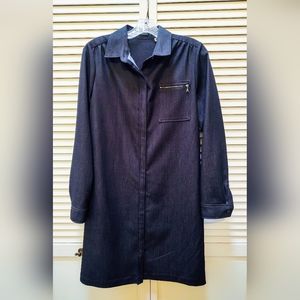 Denim is In - EUC Tahari Dark Denim Shirt Dress Size 8